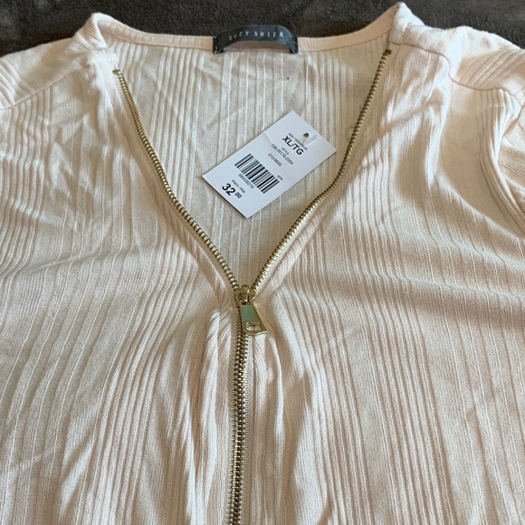 Suzy Shier Zippered Blouse - Picture 2 of 3